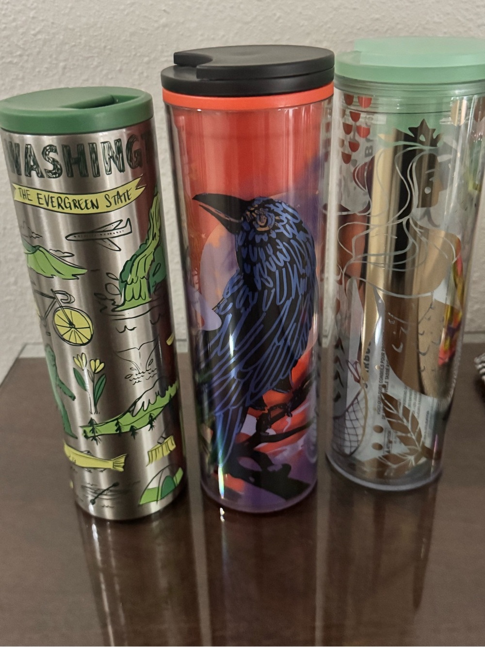 Starbucks Raven Tumbler - Blue and Red with Black Lid